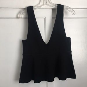 URBAN OUTFITTERS - Black peplum Top